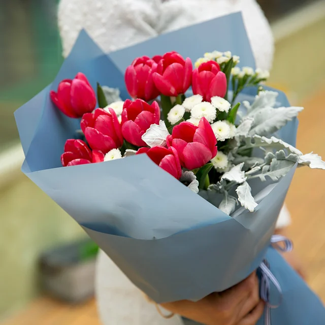 korean flower wrapping paper waterproof florist paper packaging for