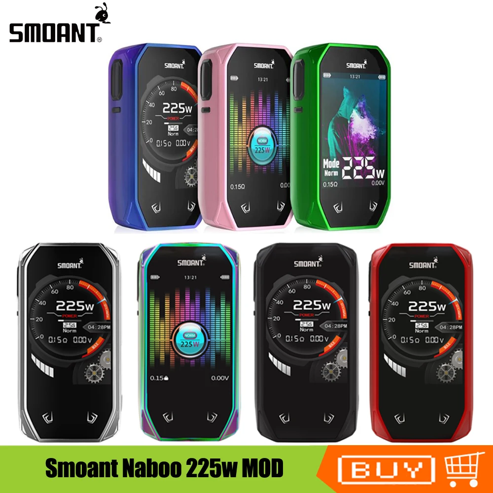 Оригинальный бокс-мод Smoant Naboo 225 Вт TC экран 2 4 дюйма аккумулятор 18650 новый