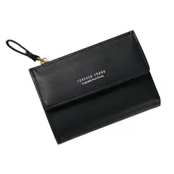 Для женщин небольшой бумажник на молнии Multi Card положение кожаный кошелек для монет держатель для карт с кармана сотовый телефон отделение