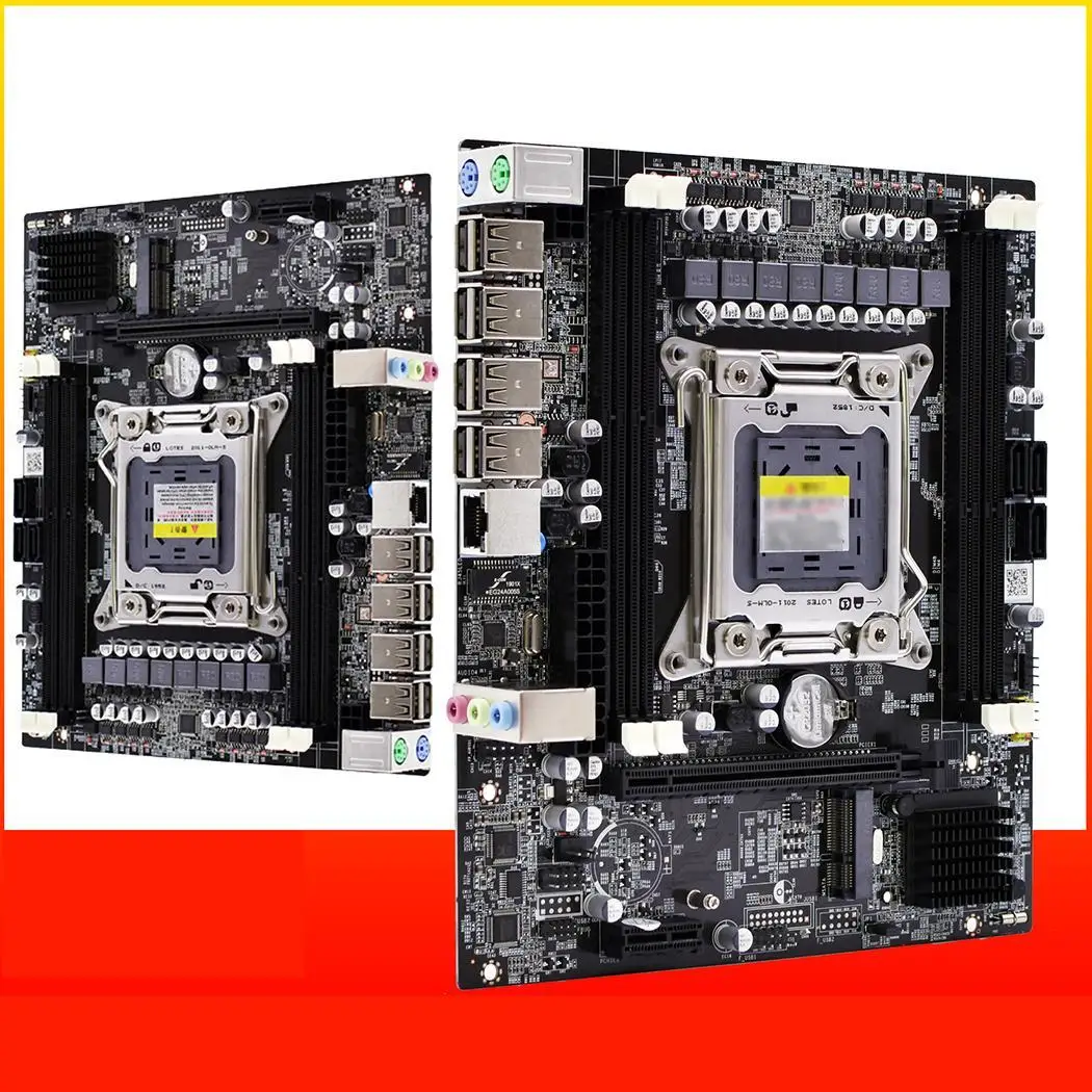 

X79F Desktops Motherboard Sata 3.0 Usb Cpu 2011 Computer 4 Channel 1pc SATA Cable Gaming 2xDDR3 DIMM Support