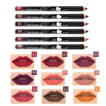 

Profesional Brand Lip Liner Pencils Women Makeup Waterproof Matte Lipstick Pigment Red Brown Lip Liner Contour Pencil Wholeasle