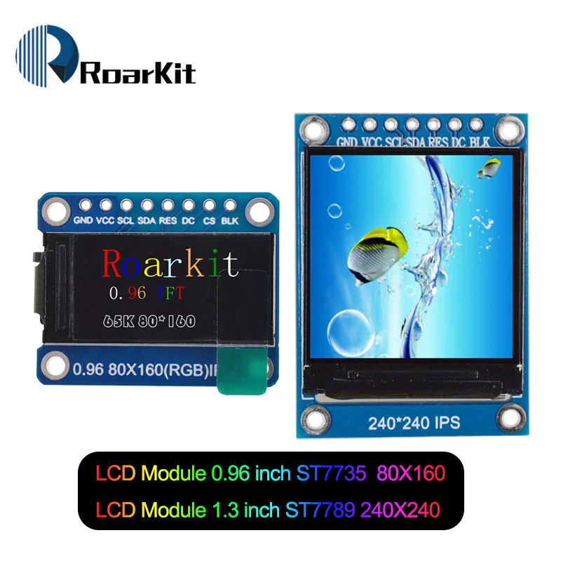 TFT-дисплей 0 96/1 3 дюймов IPS 7P SPI HD 65K полноцветный ЖК-модуль ST7735 Привод IC 80*160 (не OLED)