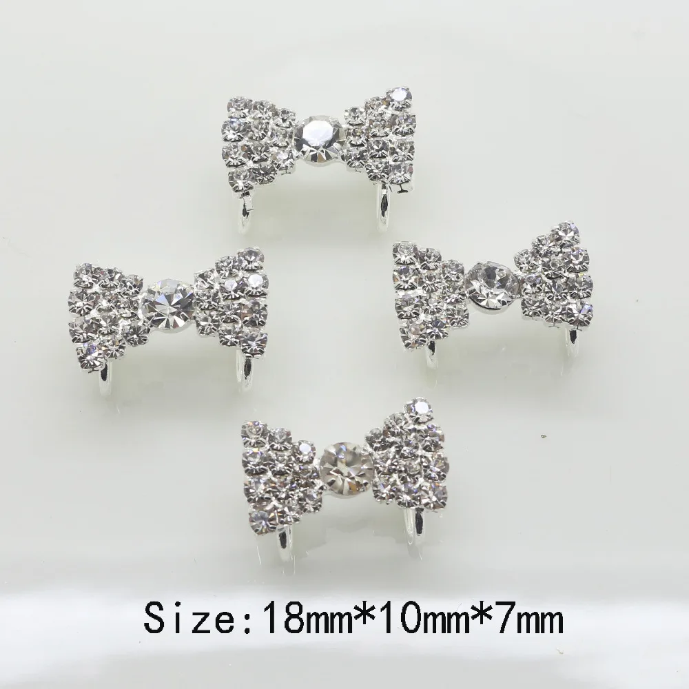 

Shiny 10PC 18*10*7 MM rhinestone Diamond buckles silver metal buckle Invitation Ribbon slider wedding invitations decoration