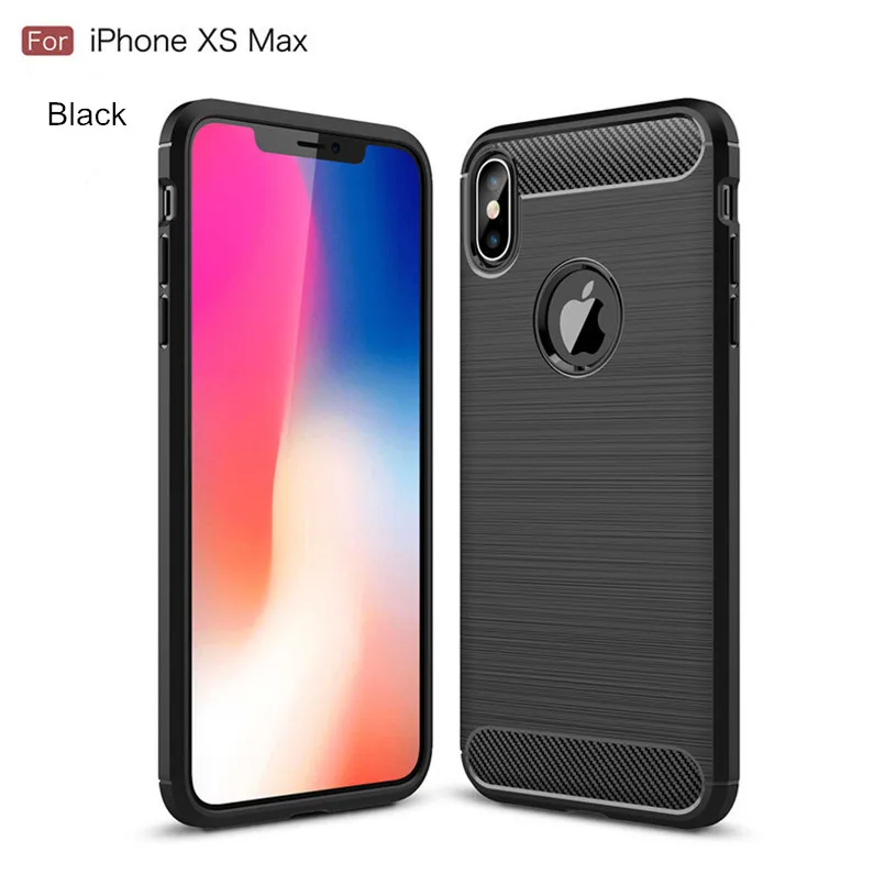 Best For iPhone 6 6s Case Soft Carbon Pattern Silicone Phone Case Black For iPhone 7 8 Plus or iPhone x xr xs max Full Protective