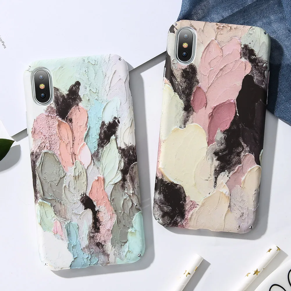 

Luminous Case For Xiaomi A1 A2 8 POCOPHONE F1 Fashion Dye Pattern Hard PC Cover For Redmi 5 Plus 4X Note 5 4X 6 Pro Phone Case