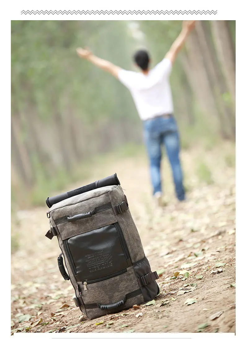 Мужской холщовый рюкзак для путешествий большой школьный мужской багаж сумка на плечо ноутбук компьютер рюкзак мужские функциональные универсальные сумки