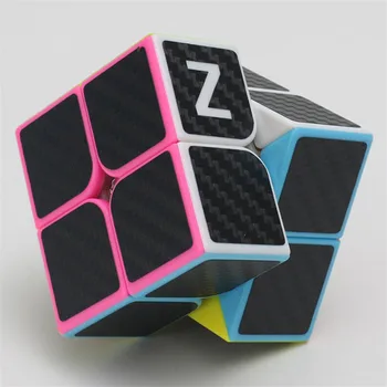 

2x2x2 Carbon Fiber Smooth Magic Cube Kids Education Brain Training Learning Speed Puzzle Magic Cube for Magic Beginner Toys Gift