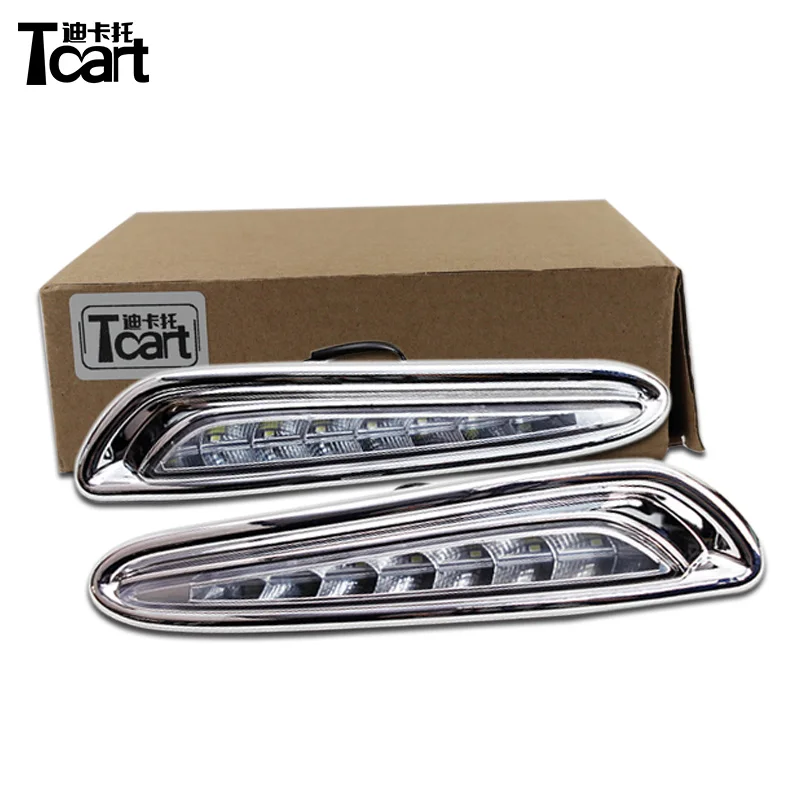 Tcart 2 шт. DRL для Mazda 3 Mazda3 2010 2011 2012 2013 дневные ходовые огни противотуманная фара 12 в