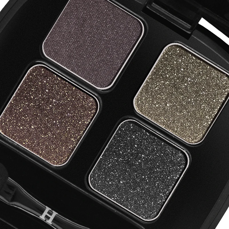 HENLICS Bright Shining Eyeshadow Palette with Eyeshadow Brush 4 Colors Per Set Glitter Eye Shadow for Eyes Makeup Cosmetics (12)