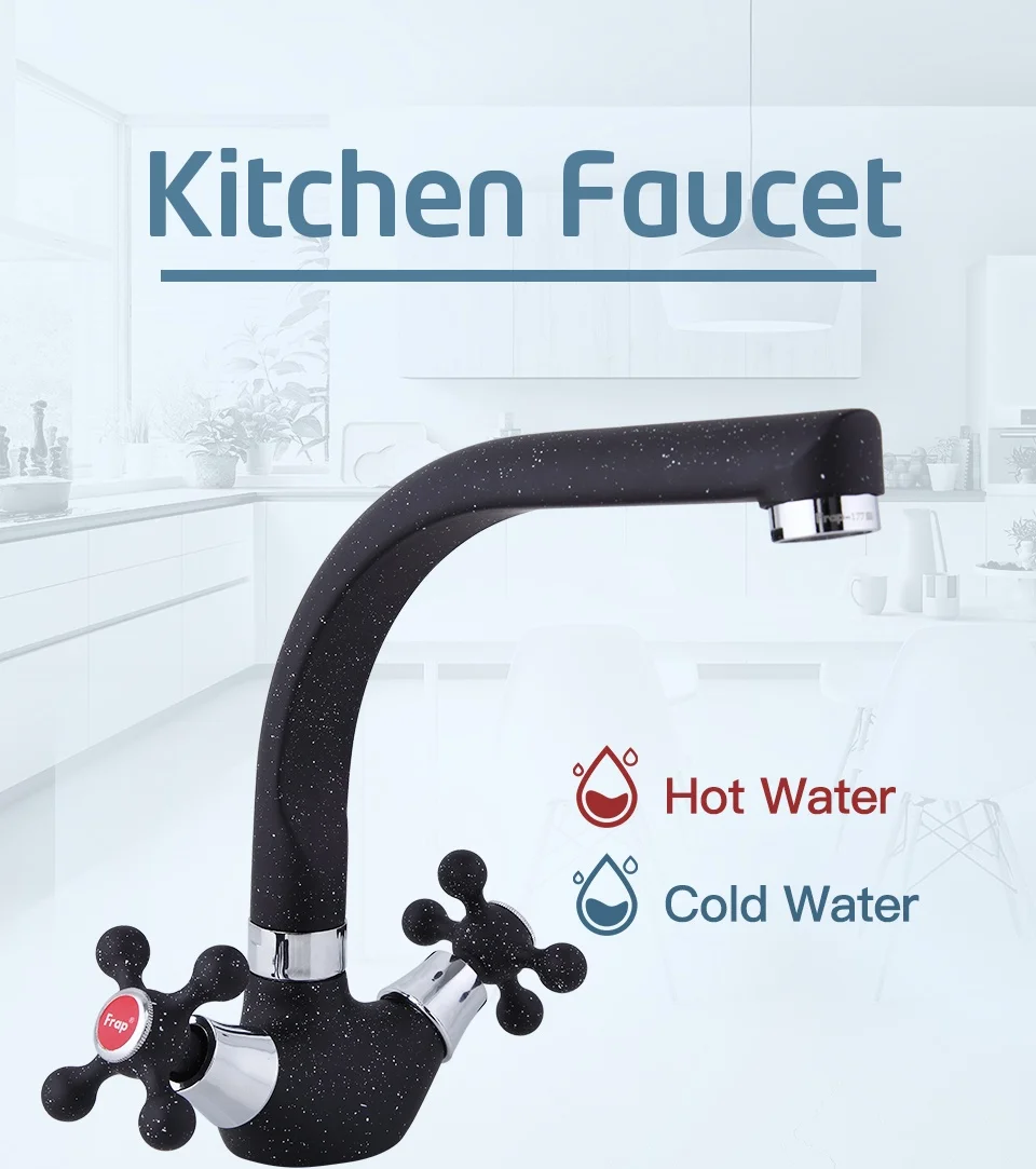 Frap Multicolor Spray Painting Kitchen basin Faucet Single hole Modern design two handle Cold and hot water tap F5408-7/8/10/21