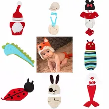 Newborn crochet baby costume photography props knitting baby hat bow infant baby photo props new born baby girls cute outfits newborn photography props baby photo props crochet knitting baby bunny hat rabbit hats and diaper beanies and pants costumes set