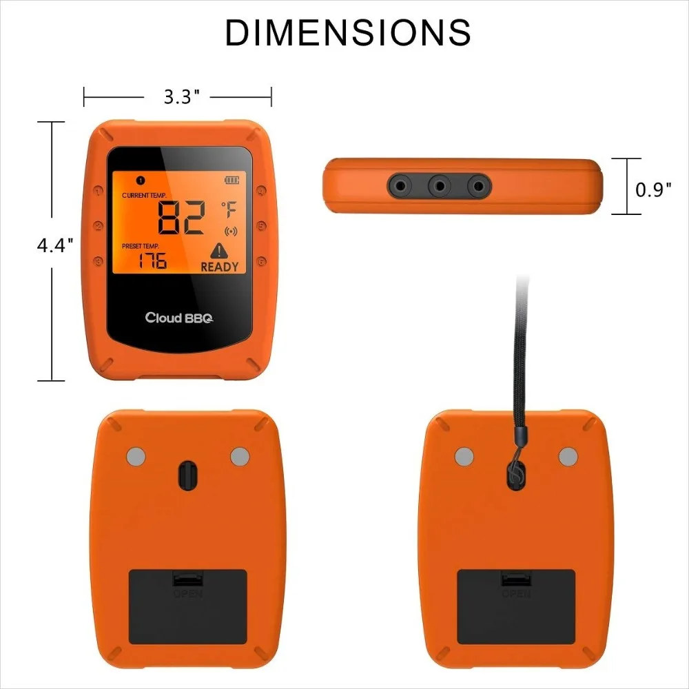 Bluetooth беспроводной термометр цифровой термометр для мяса на дверь гриль барбекю еда кулинарный термометр с 6 зондами