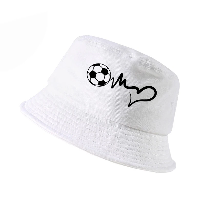 Мода Спорт футбольный мяч Heartbeat bucket hat harajuku pop Мужская Женская Рыбацкая шляпа