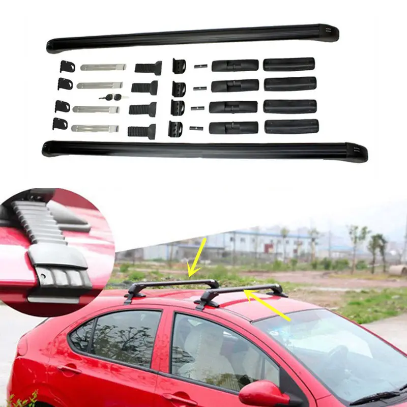 

2PCS Black Aluminum Cross Bar Roof Cargo Luggage Rack For HONDA CIVIC 2005-2016