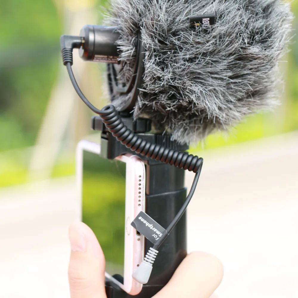 Ulanzi 3 5 мм TRS to TRRS патч кабель адаптер для RODE VideoMicro VideoMic Go BY MM1 микрофон iPhone 6