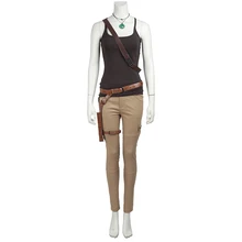 Tomb Raider Lara Croft Cosplay Costume Outfit Halloween Women T-shirt Hot Sexy Clothes Party Custom Made Adult Handmade