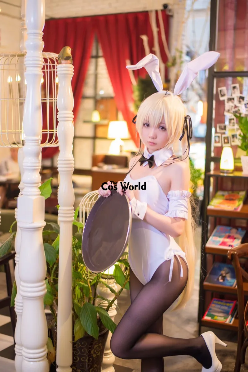 Yosuga no Sora Kasugano Bunny Girl Сексуальная горничная топ платье униформа наряд Аниме