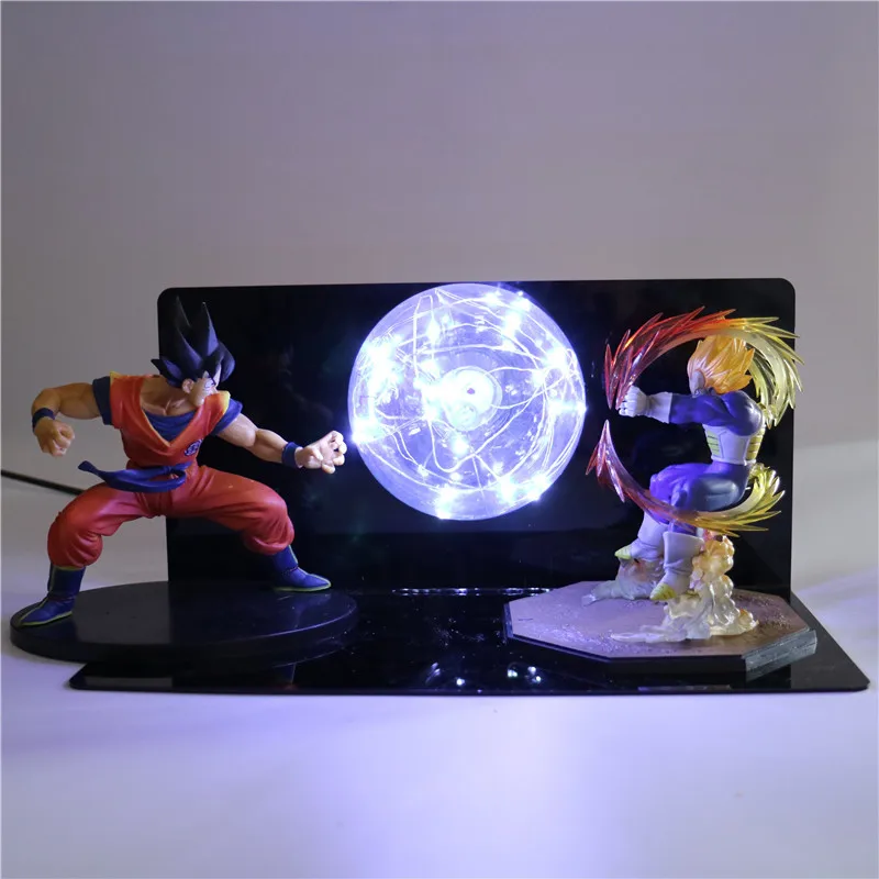 Dragon Ball Saiyan Goku фигурка для детей DIY аниме модель светодиодный ночник фигурки