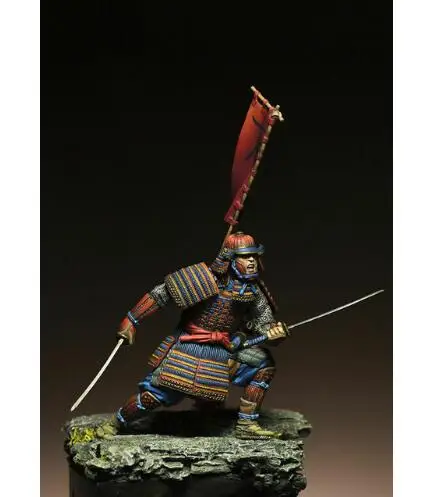 1/24 75 мм древний самурайский воин 75 мм модельная фигурка из смолы миниатюрные наборы gk Unassembly Неокрашенная