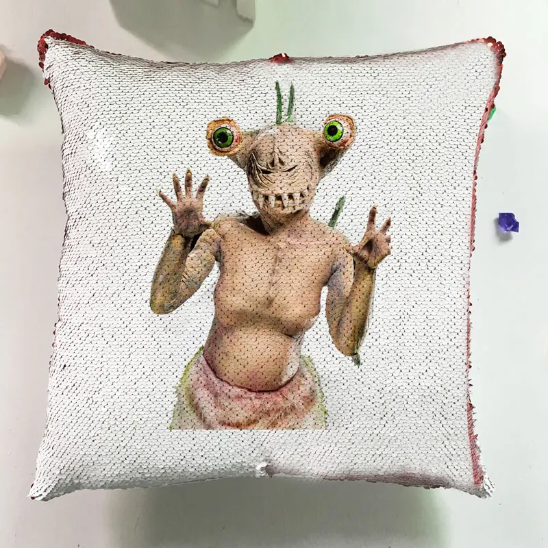 Fashion Movie Cushions Home Decor Couch Pillows Reversible Sequin Pillowcase Glitter Seat Horror Cushion Cover Sofa J050 (6)