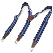 Мужские подтяжки с 3 зажимами кожаные подтяжки для взрослых подтяжки tirantes Hombre father bretelles дедушка подарки y-образные подтяжки