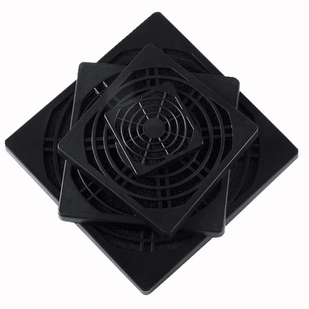 

4cm 8cm 9cm 12cm Dust Filter Anti-dust Dustproof Cover Case for PC Computer Fan Black Easy to install and no batteries required