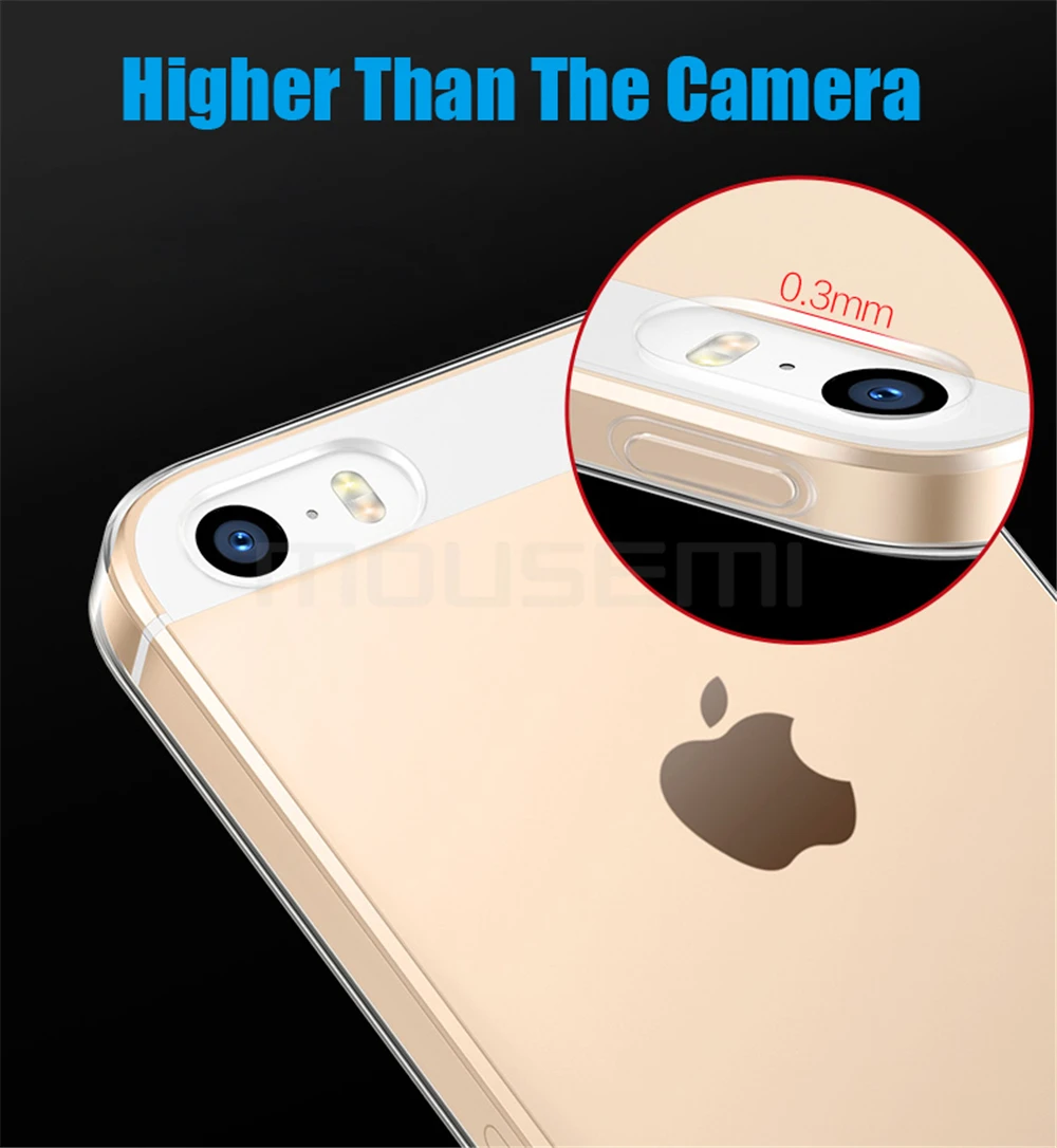 MOUSEMI For iPhone 5s se Case Silicone Transparent Clear Soft TPU Phone Cases For iPhone 5 Luxury Thin Coque 5S For iPhone Case (7)