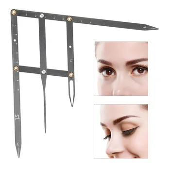 

Stainless Steel Ratio Eyebrow Permanent Makeup Measure Tool Eyebrow Guide Ruler Tattoo Supplies Microblading Eyebrow Stencils