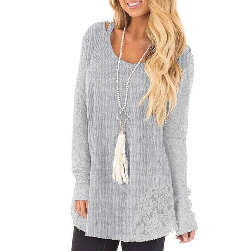 

love style plus size winter lace woman sweater fashion long sleeve casual pullover o-neck knit female sweater