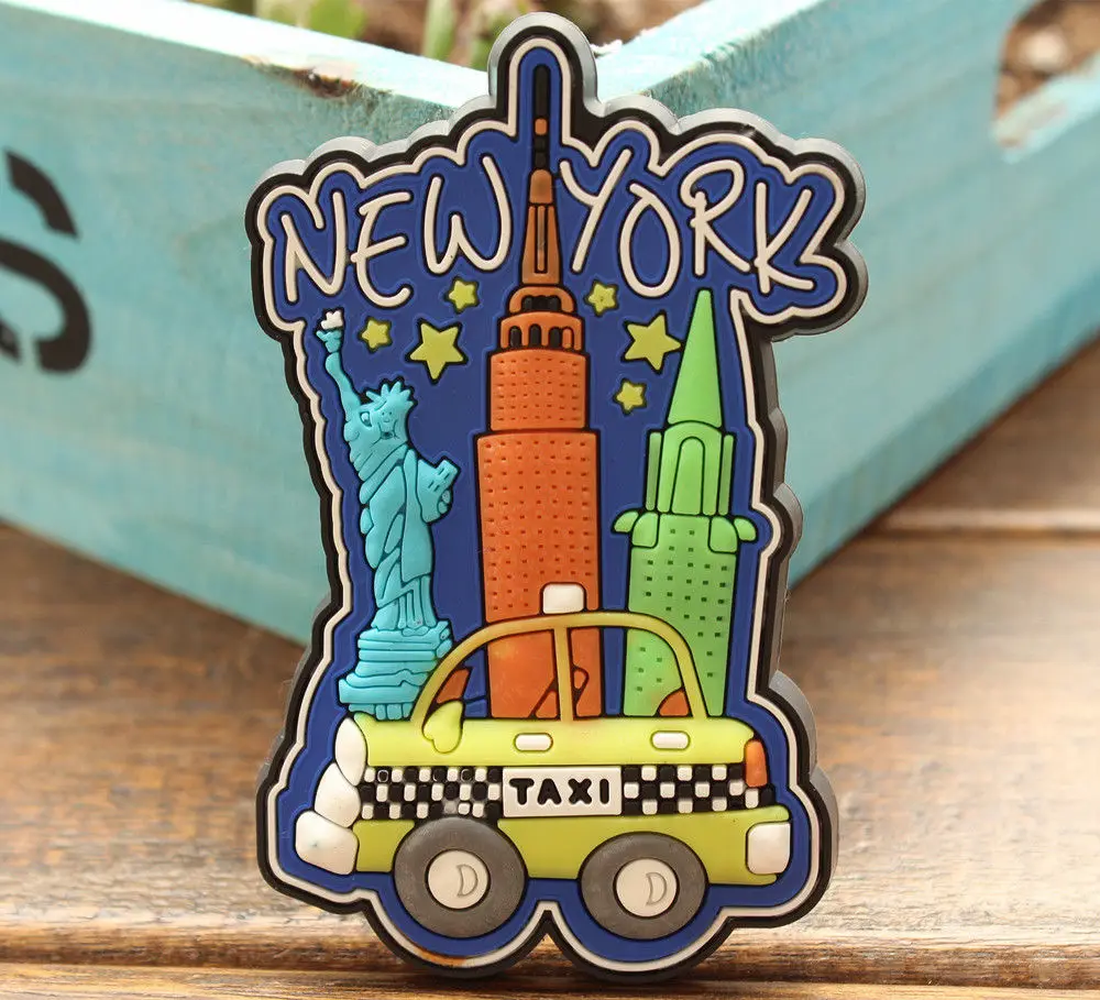 

New York City United States Tourist Travel Souvenir Rubber Fridge Magnet GIFT