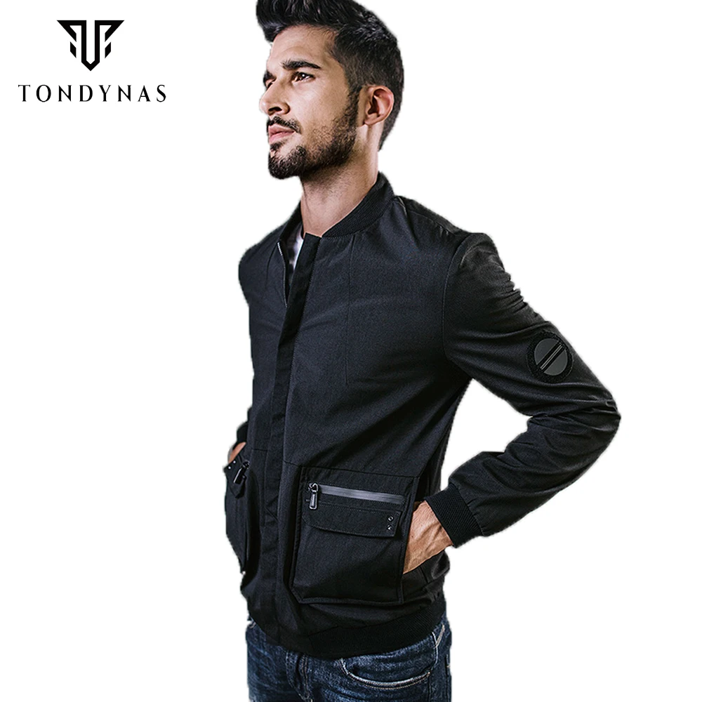 TONDYNAS man zipper slim jackets,male casual with pockets jackets UW 0511in Jackets from Men's