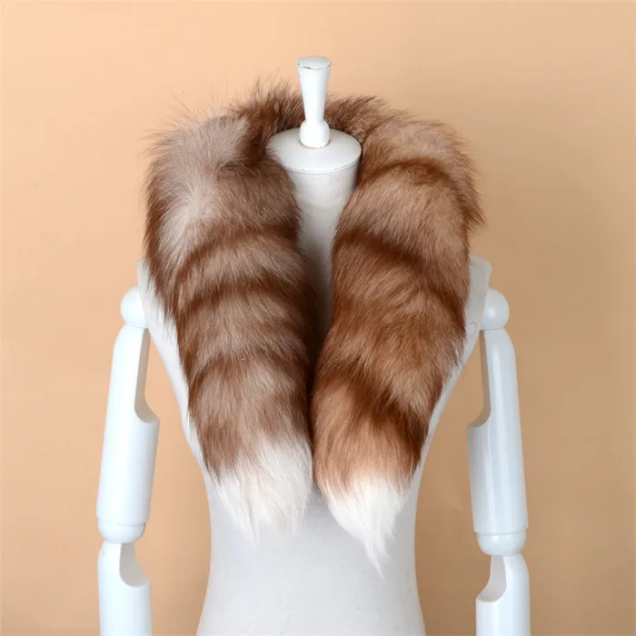 mens dress scarf Men Women Genuine Fox Fur Scarf 100% Real Natural Fox Fur Collar Scarves Wraps Good Quality Fur Ring Muffler barbour scarf mens