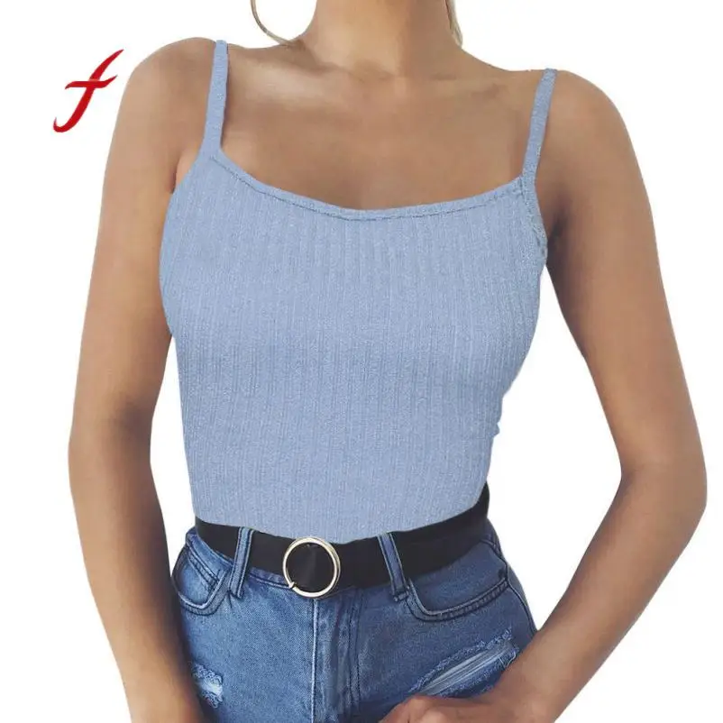 

Feitong Fashion Women Sexy Tank Top Summer Women Vest Tops Off Shoulder Halter Tops For Women Ladies Solid Top Tees /PY