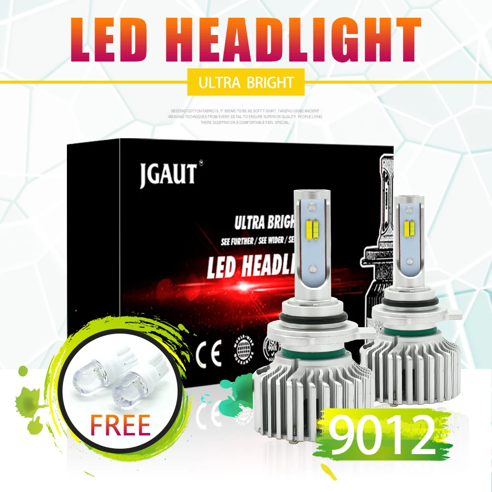 

3 Color Switch LOAUT 3000K 4300K 6000K LED Headlight 9012 8000LM Fog Light 3C Head Lamps KIT Front Bulb Automobiles Fog Lamp