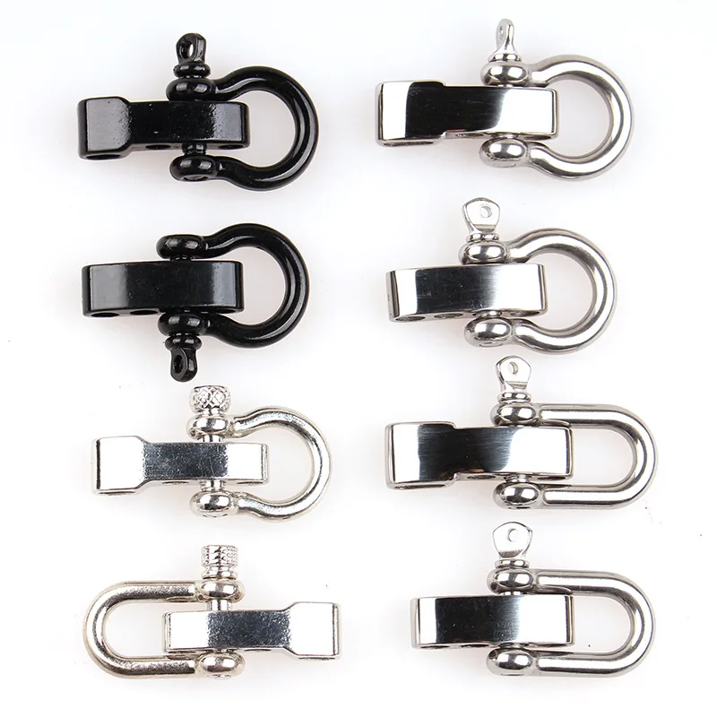 4pcsHigh quality Adjustable O and U Shape Anchor Shackle Outdoor Survival Rope Paracord Bracelet Buckle For Sport F1-33 | Дом и сад