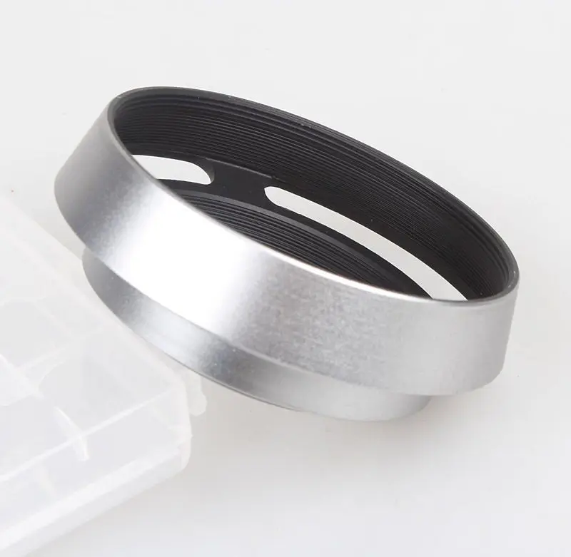 37mm-Vented-Curved-Metal-lens-Hood-for-Leica-Leitz-Panasonic-Pentax-Olympus-silver-free-shipping