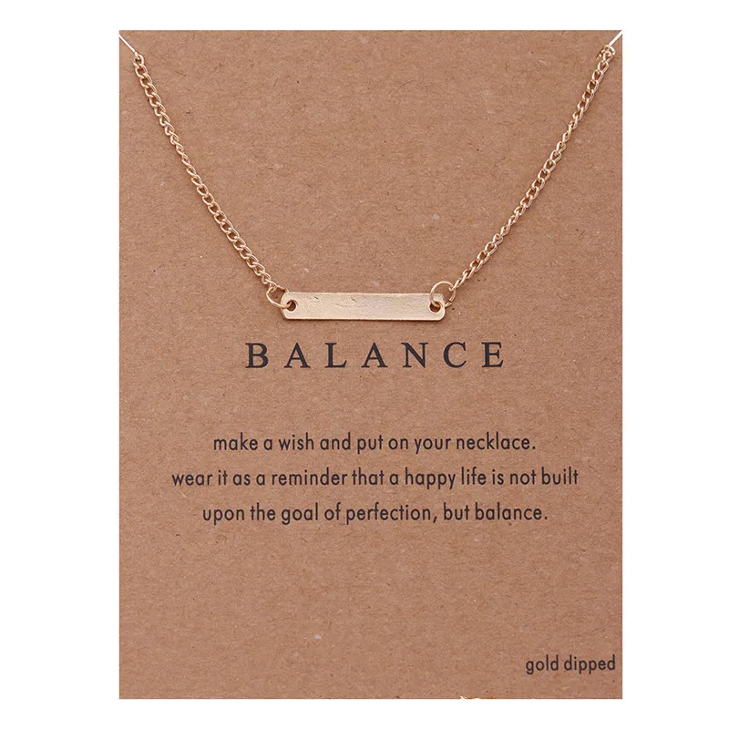 

Fashion Horizontal Bar Pendant Necklace Gold-color Clavicle Chains Message Statement Necklace Women Jewelry Gift