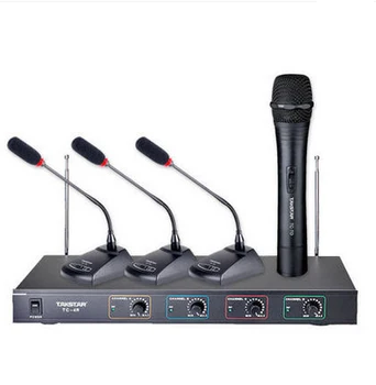 

Takstar TC-4R VHF Wireless Microphone system 3 Conference mic+1 Handheld mic for Conference, lecture, outdoor activities