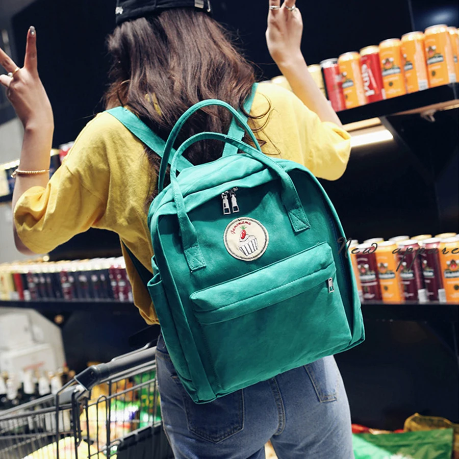 جميل كعكة التطريز على ظهره Cordur النساء على ظهره الفتيات المدرسة حقائب للمراهقين السيدات عارضة لطيف الظهر Bookbags 2018