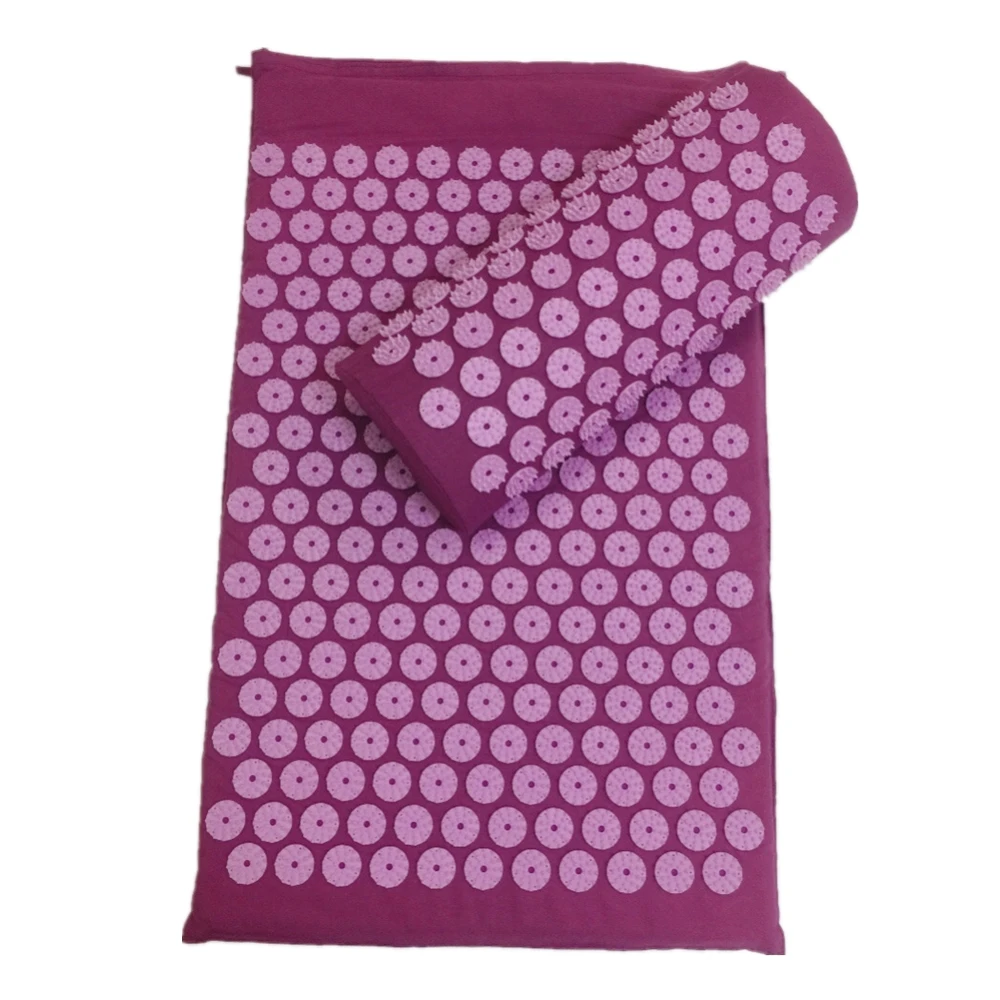 

Yoga Acupressure Mat and Pillow Set Spike Massage Pads Massager Cushion for Back Neck Foot Pain Relief Muscle Relaxation