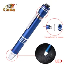 Coba led рабочая легкая отвертка многофункциональный продукт портативный свет для крепления кнопки ремонта батареи Водонепроницаемые огни