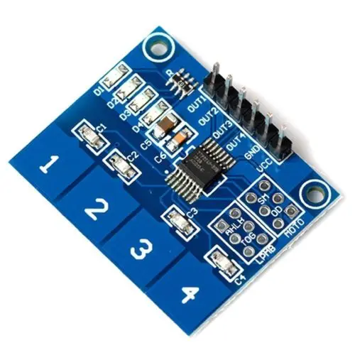 

NEW 4Channel Digital Touch Sensor Capacitive Switch Module Button For Arduino TTP224