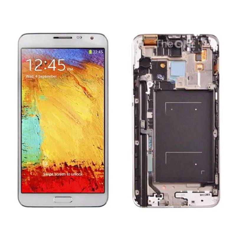 

Brightness Adjustment LCDs For Samsung Galaxy Note 3 N9005 Note3 LCD Display Frame Touch Screen Digitizer Assembly Replacement