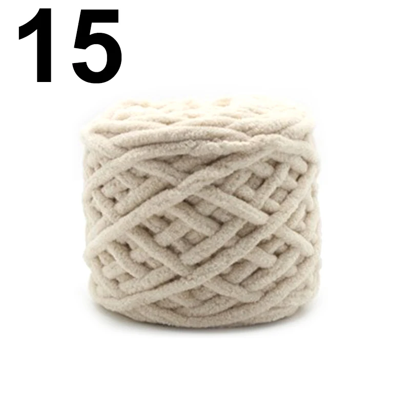 Одна прядь шапки грубой вязки шарфы ручной вязки Детские клубки ниток крюк для тапочек пряжа для вязания крючком - Цвет: 15