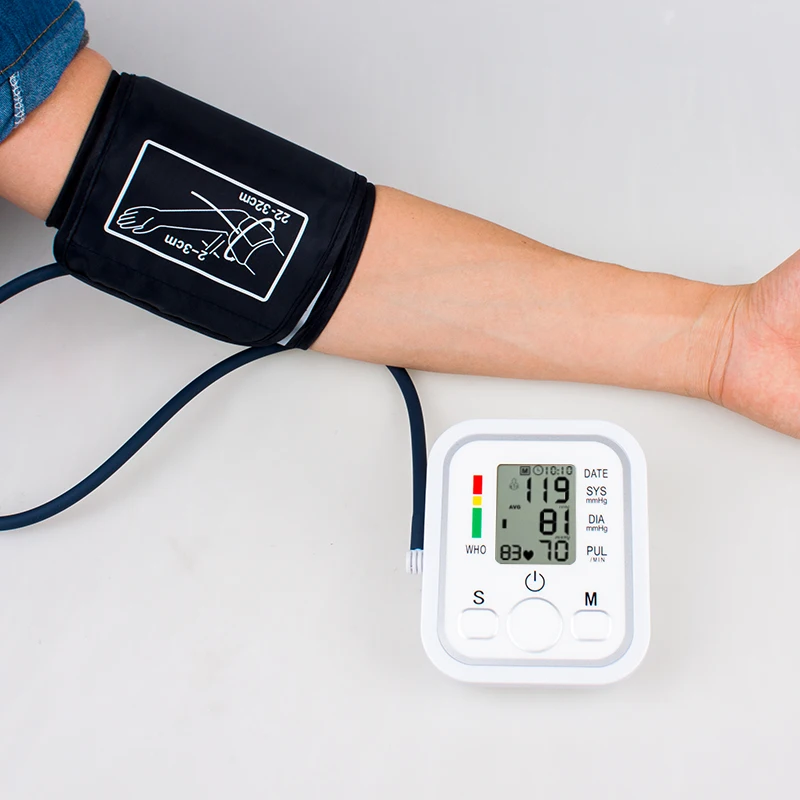 

Automatic Digital Upper Arm Blood Pressure Monitor Heart Beat Rate Pulse Meter Tonometer Sphygmomanometers pulsometer