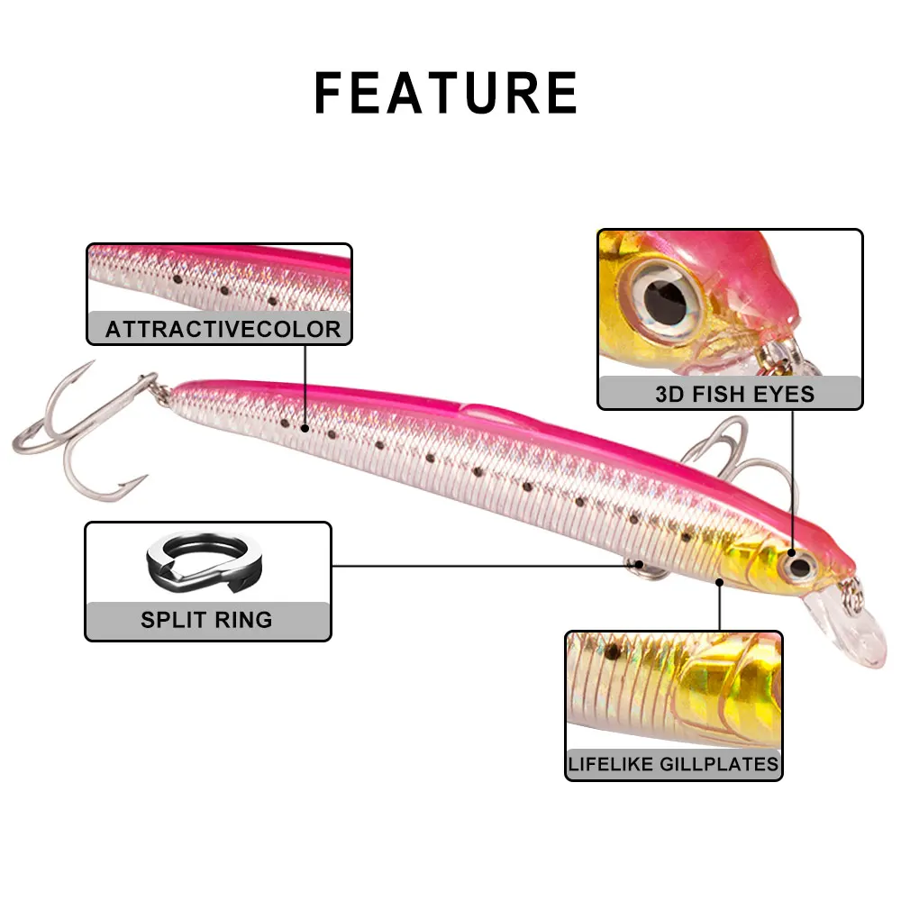 Hunthouse minnow морская жесткая приманка для рыбалки 12,5 см/17,5 г 14,7 см/27 г твердое тело 8 цветов для морского баса