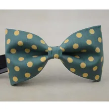 Зеленый горошек галстук-бабочка ручной работы галстуки для мужчин Аксессуары Отец свадебный подарок, хлопок галстук-бабочка