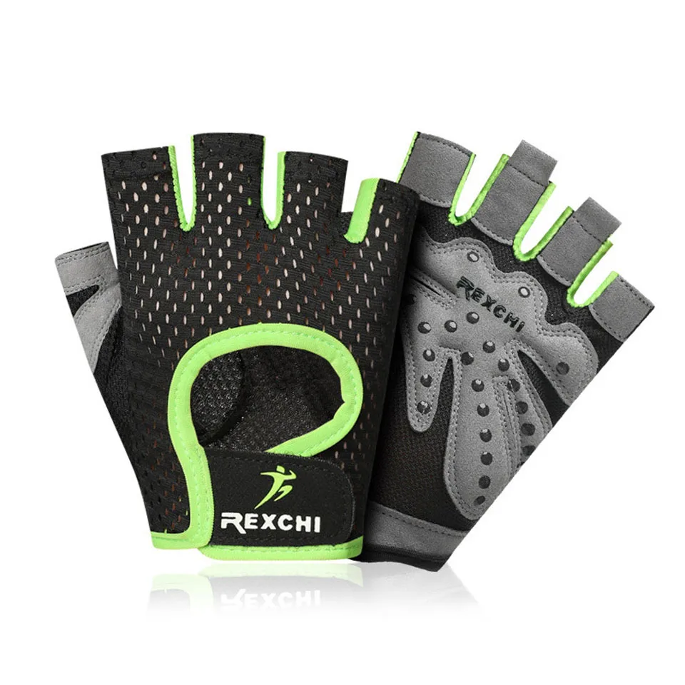 Дышащие спортивные перчатки для бодибилдинга, тяжелая атлетика гантель для тренировок упражнения тренировка йога защита рук для мужчин и женщин - Цвет: Green  XG08