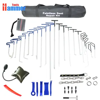 

free shipping PDR KING Tools Hooks panel bag line board Push Rods Dent Removal Repair Tool Hand Tool Set