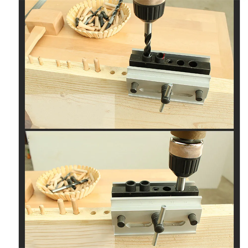 50mm Round Wood Dowel Drilling Positioner Woodworking Tool Doweling Holes Vertical Clamping Tool Drill Sleeve
